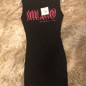 Black mini dress - misguided